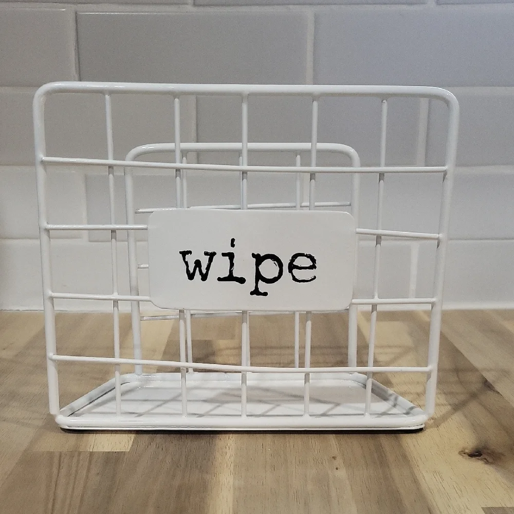 RAE DUNN INSPIRED Farmhouse White Wire Napkin Holder🪴 - Picture 1 of 1